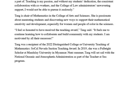 2022 Excellence In Teaching Awards - Page 02