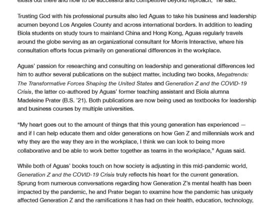 Following The Leader - Biola Magazine - Biola University Page 02