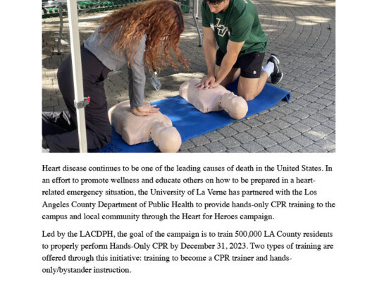 University Of La Verne Heart For Heroes Page 01