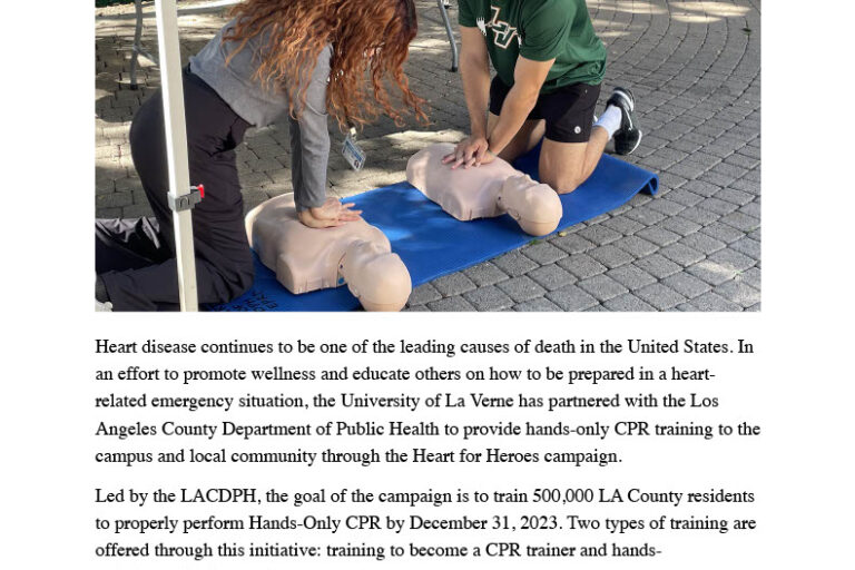 University Of La Verne Heart For Heroes Page 01